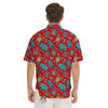 Angry Robot Print Pattern Men's Short Sleeve Shirts-grizzshop