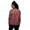 Angry Robot Print Pattern Women's Bomber Jacket-grizzshop