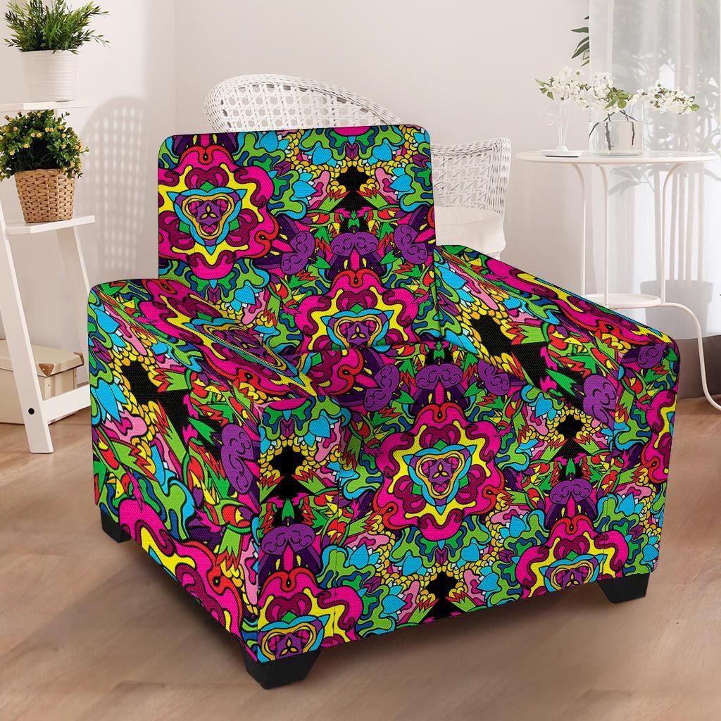 Animal Hippie Psychedelic Armchair Cover-grizzshop