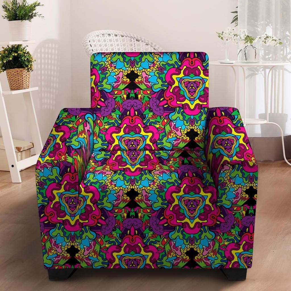 Animal Hippie Psychedelic Armchair Cover-grizzshop