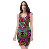 Animal Hippie Psychedelic Bodycon Dress-grizzshop