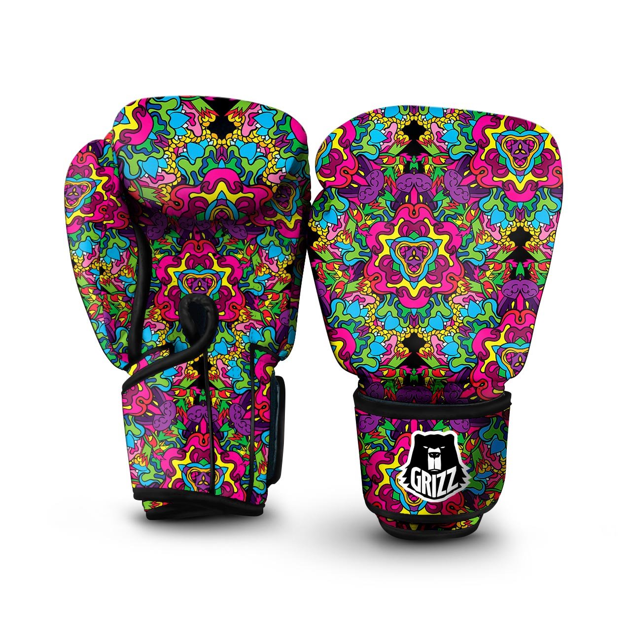 Animal Hippie Psychedelic Boxing Gloves-grizzshop