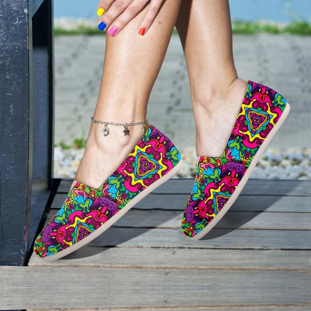 Animal Hippie Psychedelic Canvas Shoes-grizzshop