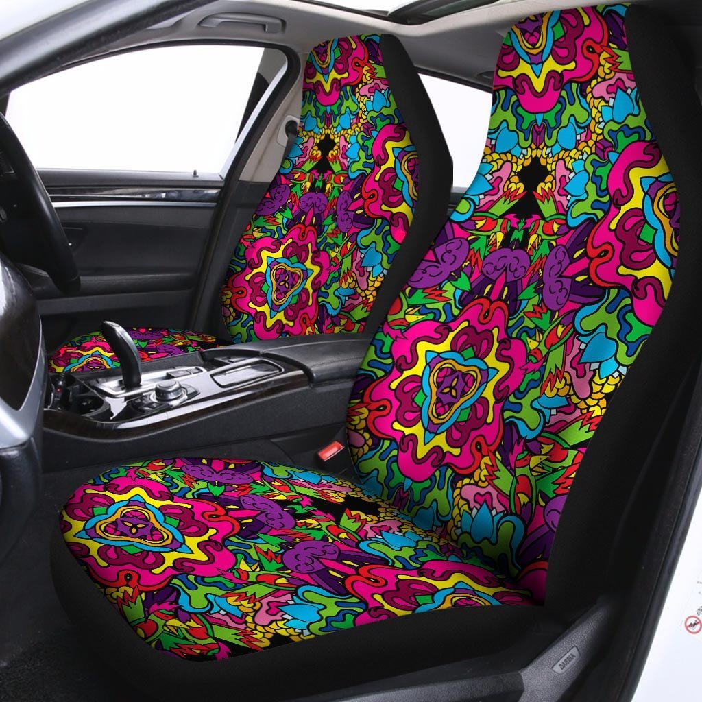 Animal Hippie Psychedelic Car Seat Covers-grizzshop