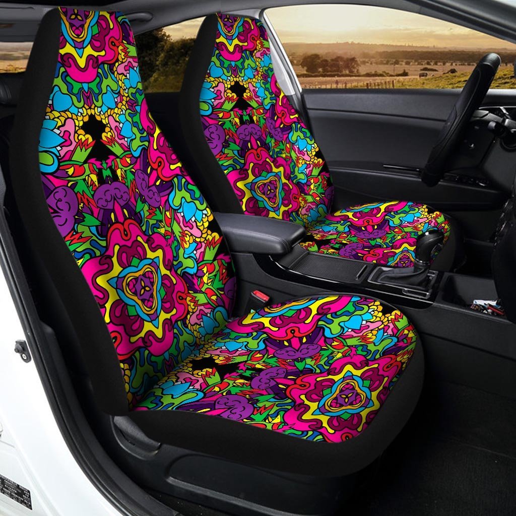 Animal Hippie Psychedelic Car Seat Covers-grizzshop