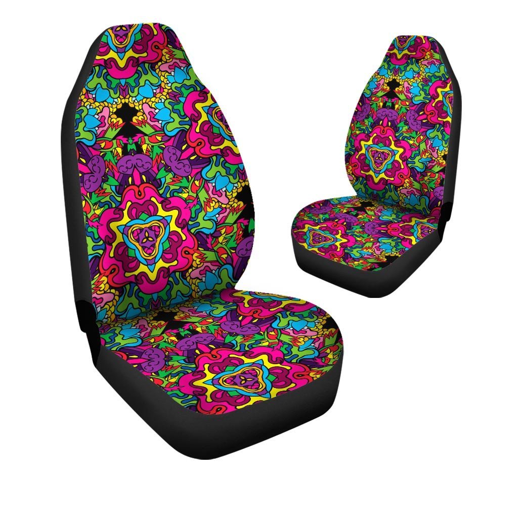 Animal Hippie Psychedelic Car Seat Covers-grizzshop