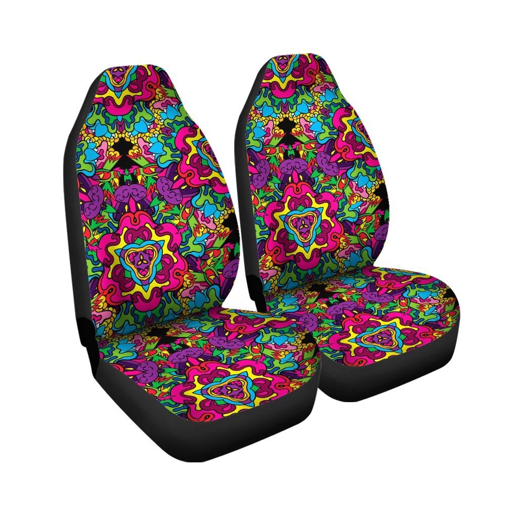 Animal Hippie Psychedelic Car Seat Covers-grizzshop