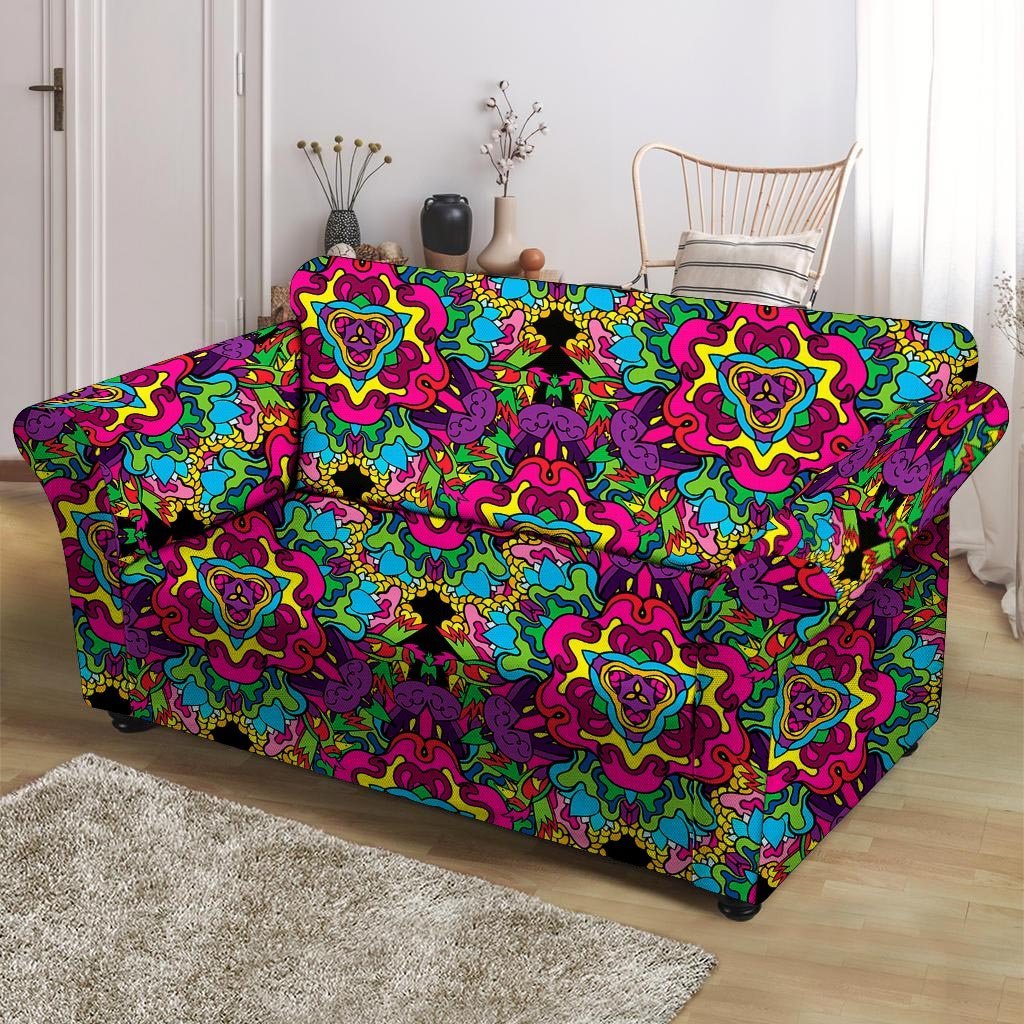 Animal Hippie Psychedelic Loveseat Cover-grizzshop