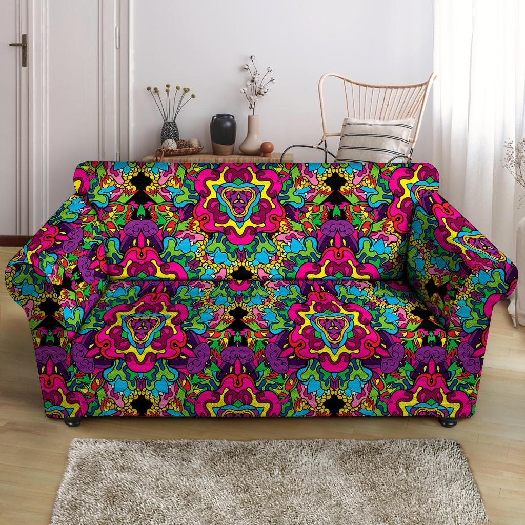 Animal Hippie Psychedelic Loveseat Cover-grizzshop