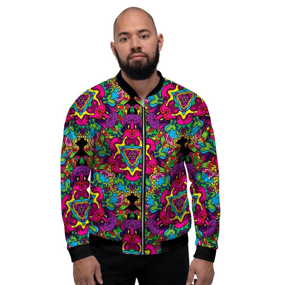 Animal Hippie Psychedelic Men's Bomber Jacket-grizzshop