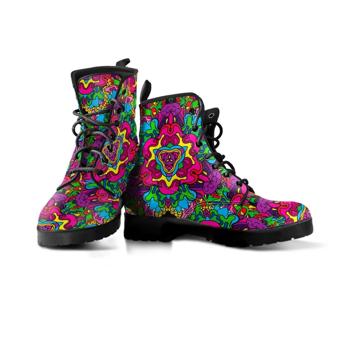 Animal Hippie Psychedelic Men's Boots-grizzshop