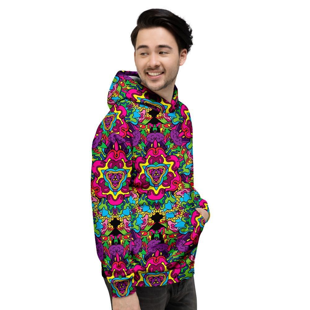 Animal Hippie Psychedelic Men's Hoodie-grizzshop