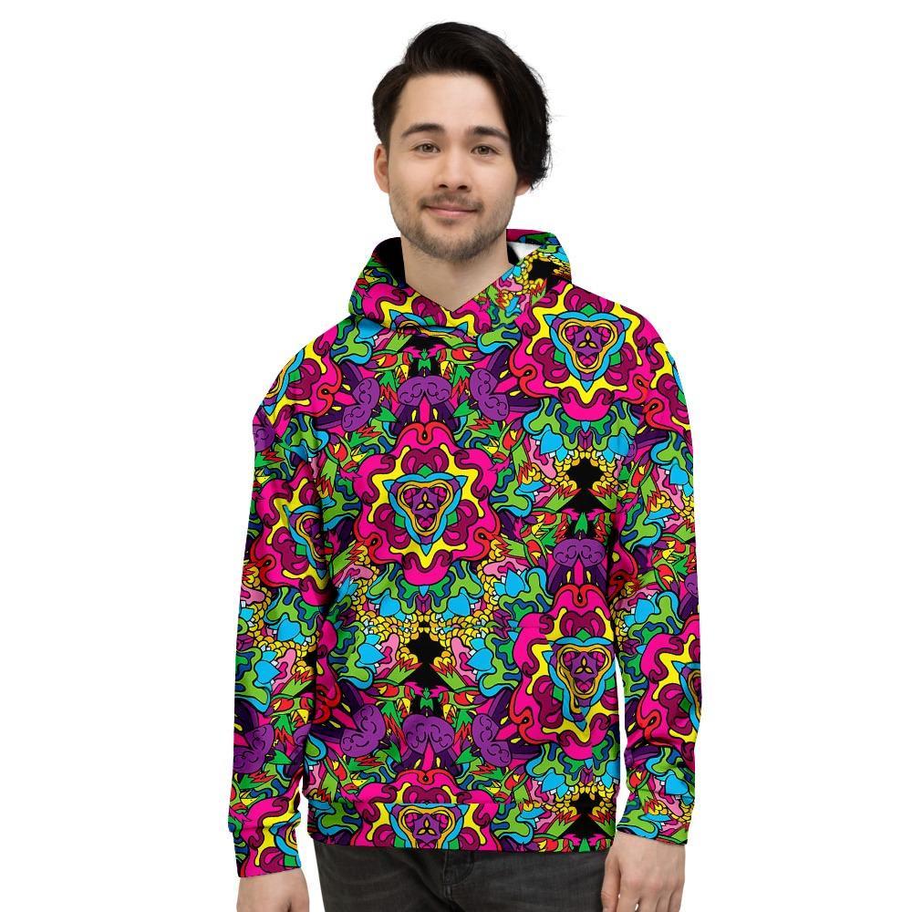 Animal Hippie Psychedelic Men's Hoodie-grizzshop