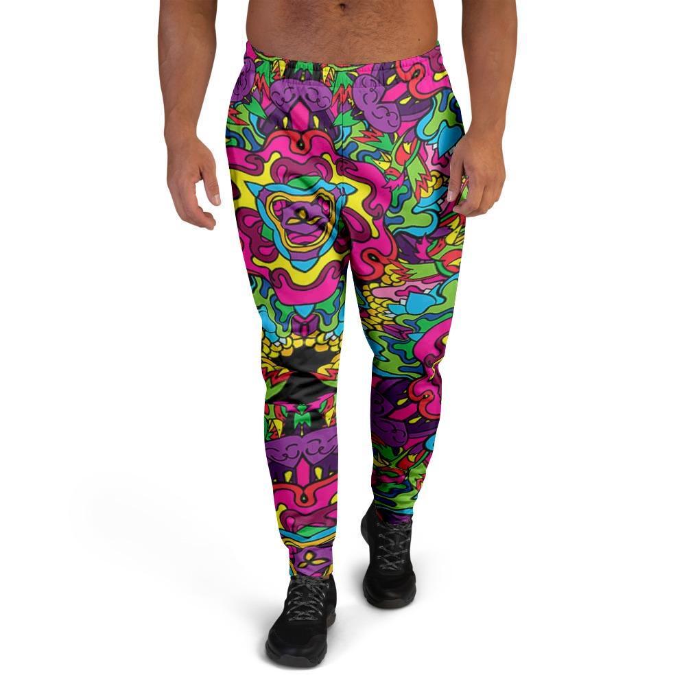 Animal Hippie Psychedelic Men's Joggers-grizzshop