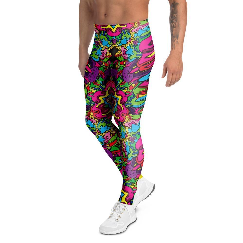 Animal Hippie Psychedelic Men's Leggings-grizzshop