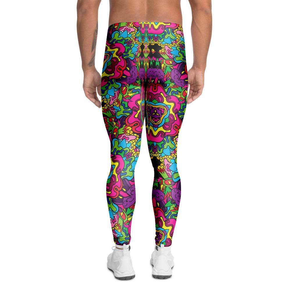 Animal Hippie Psychedelic Men's Leggings-grizzshop