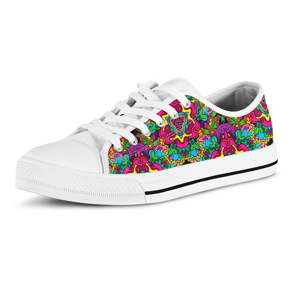 Animal Hippie Psychedelic Men's Low Top Shoes-grizzshop