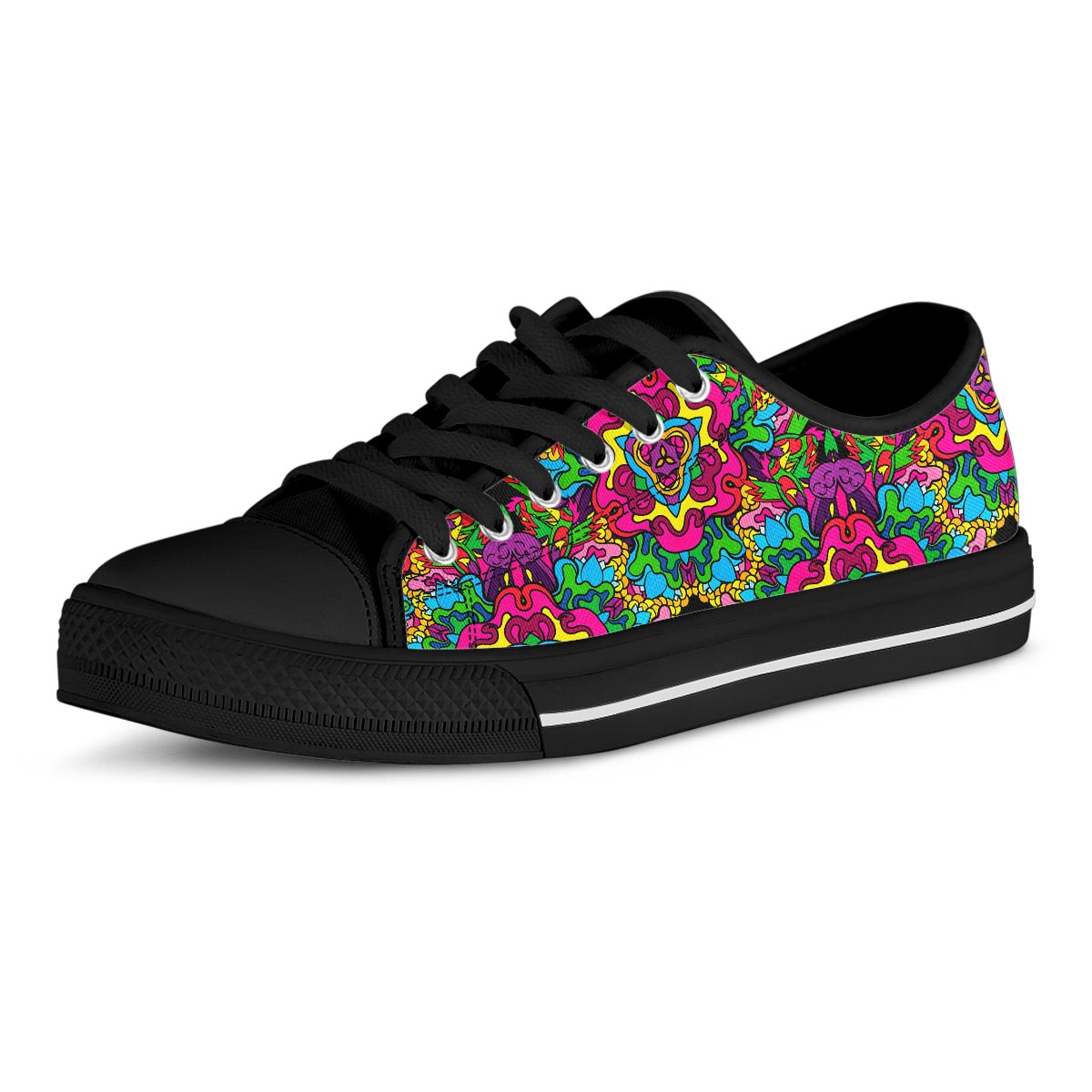 Animal Hippie Psychedelic Men's Low Top Shoes-grizzshop