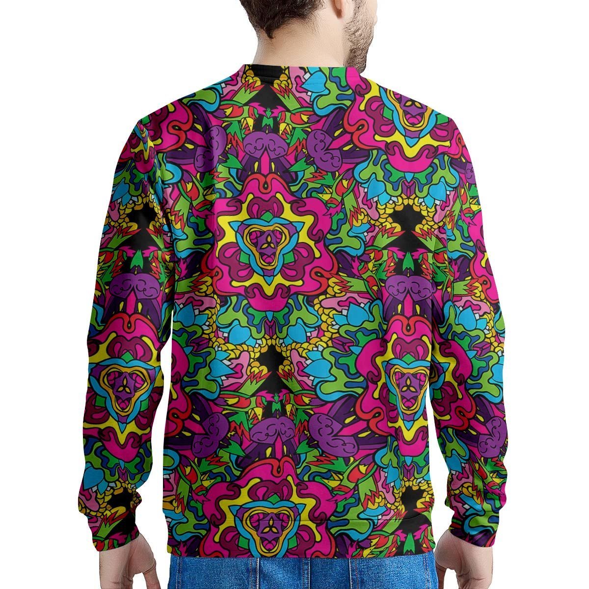 Animal Hippie Psychedelic Men's Sweatshirt-grizzshop