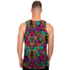 Animal Hippie Psychedelic Men's Tank Tops-grizzshop