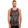 Animal Hippie Psychedelic Men's Tank Tops-grizzshop