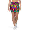 Animal Hippie Psychedelic Mini Skirt-grizzshop