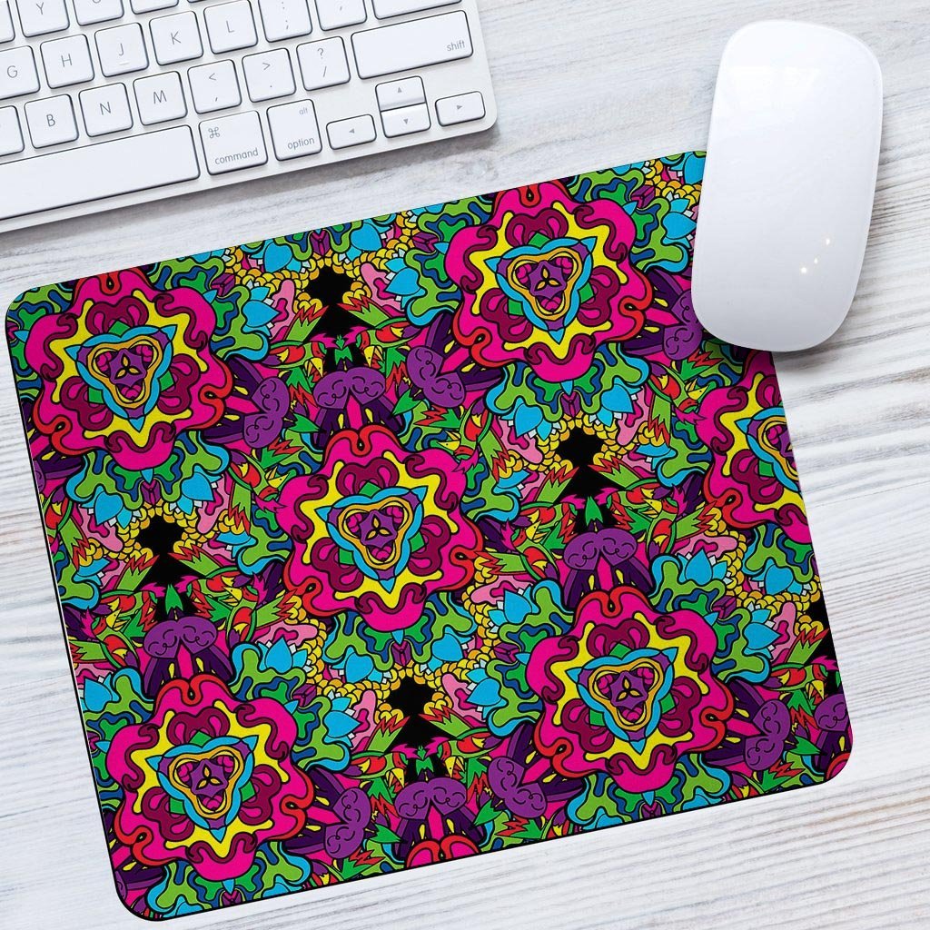 Animal Hippie Psychedelic Mouse Pad-grizzshop