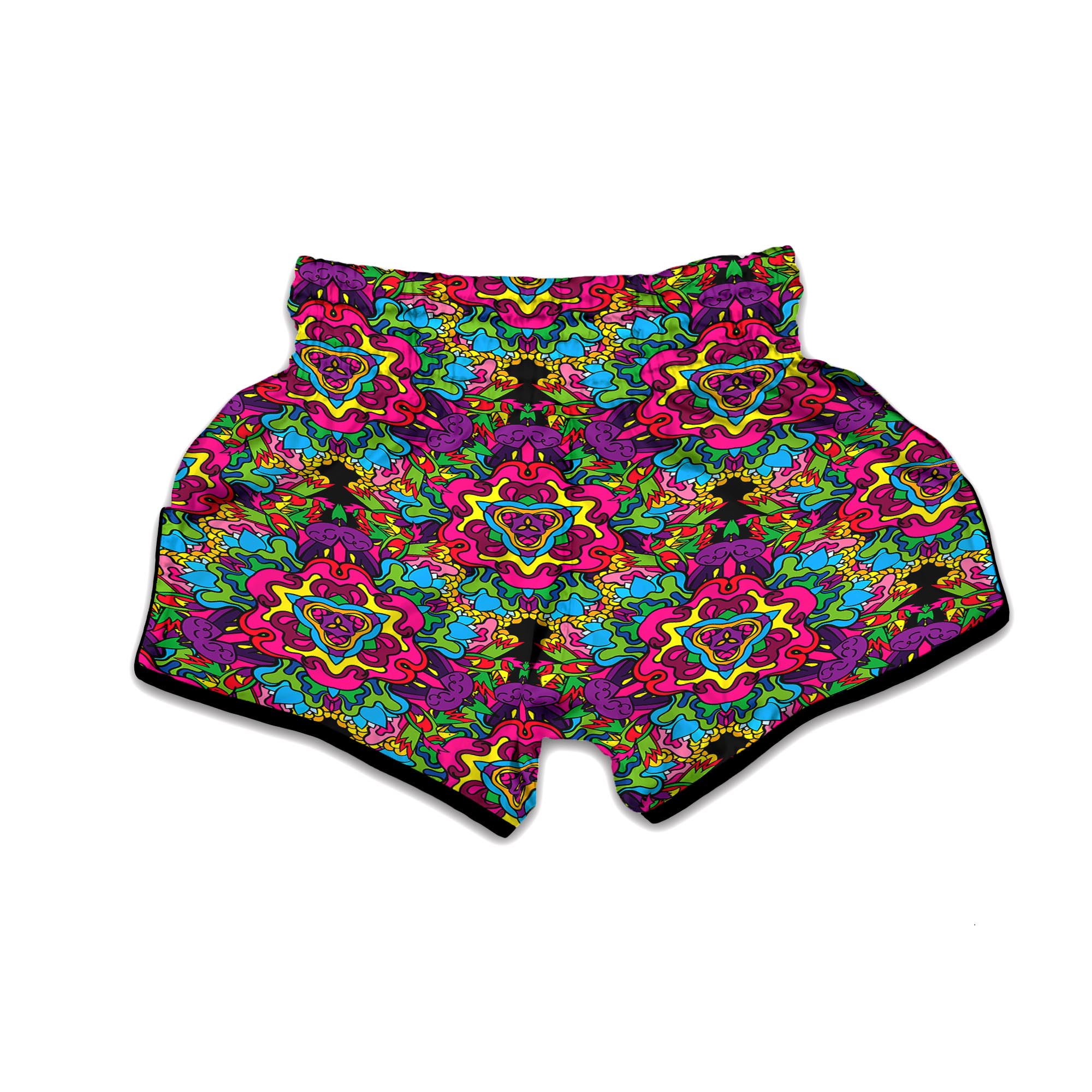 Animal Hippie Psychedelic Muay Thai Boxing Shorts-grizzshop