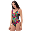 Animal Hippie Psychedelic One Piece Swimsuite-grizzshop