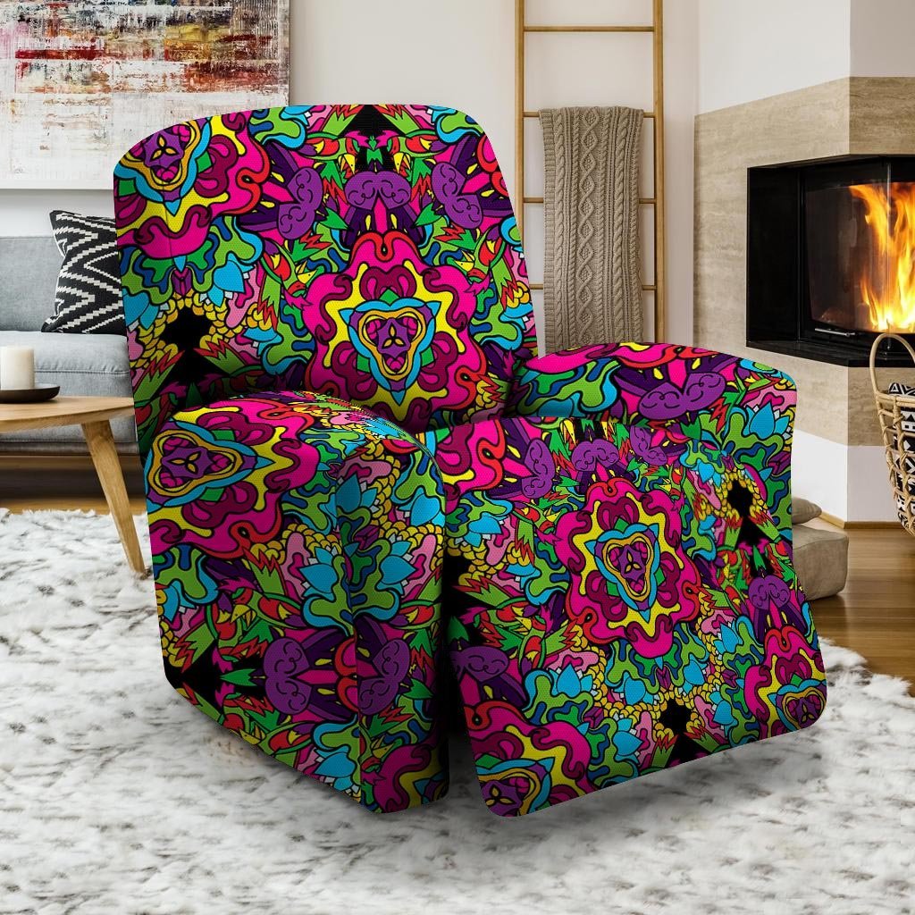 Animal Hippie Psychedelic Recliner Cover-grizzshop