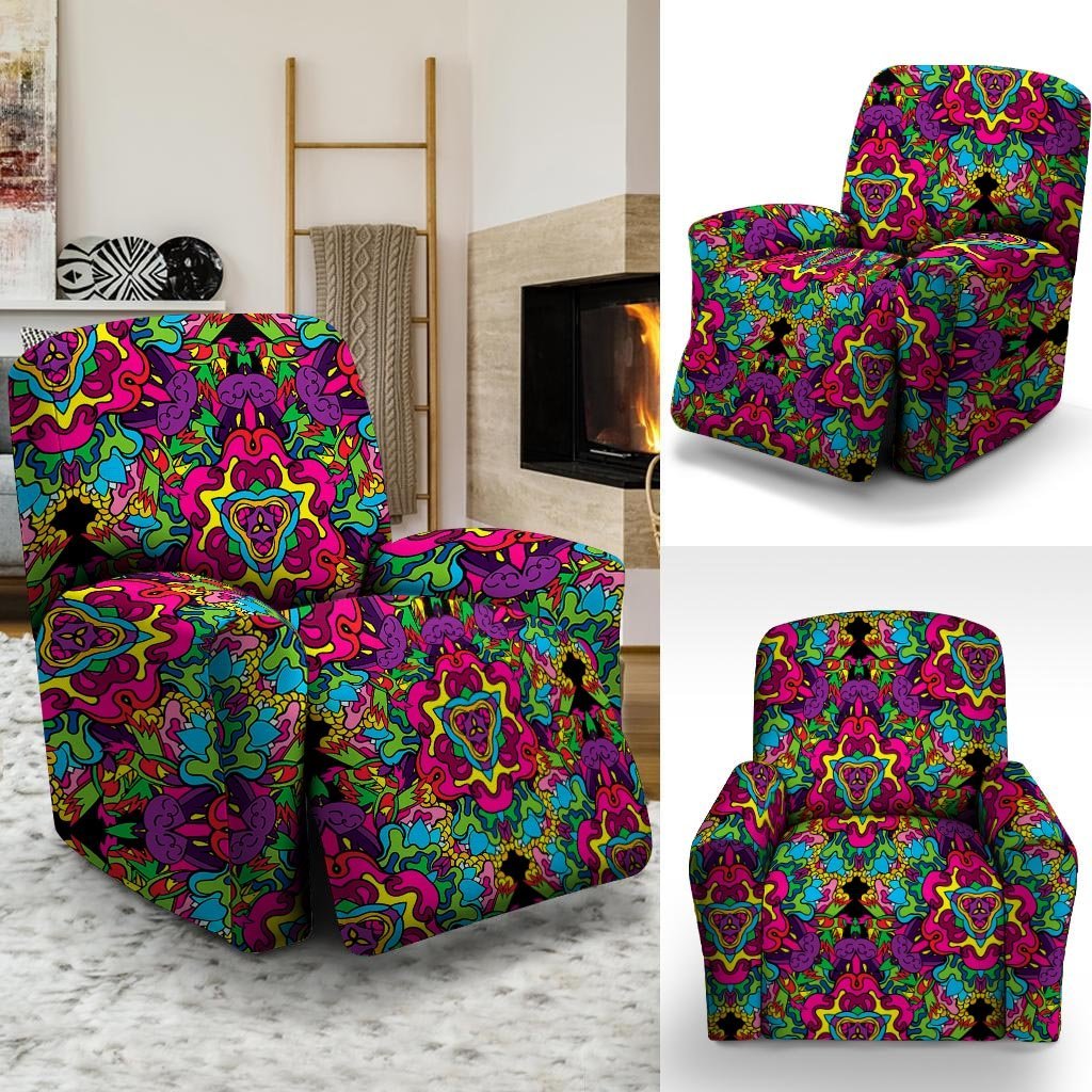 Animal Hippie Psychedelic Recliner Cover-grizzshop