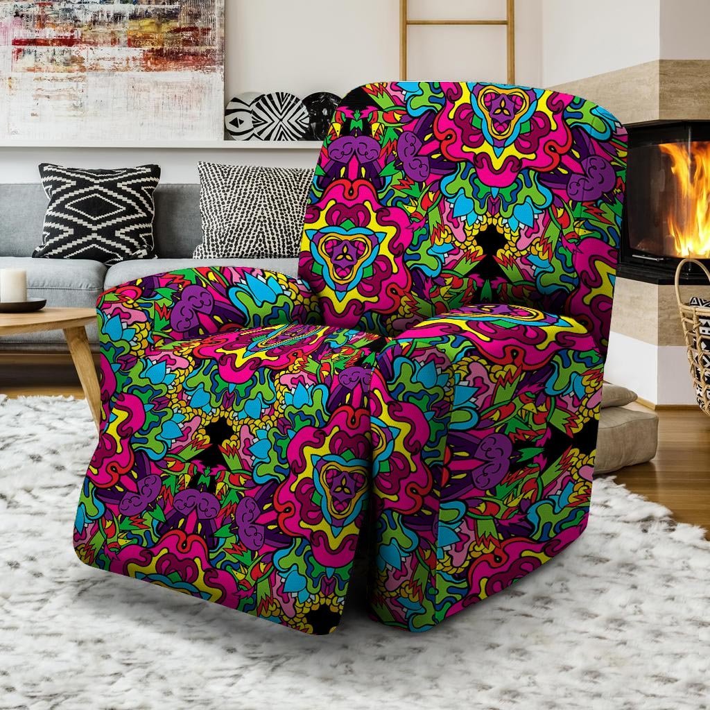 Animal Hippie Psychedelic Recliner Cover-grizzshop