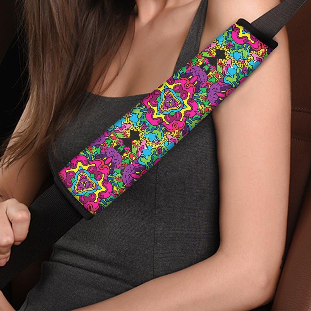 Animal Hippie Psychedelic Seat Belt Cover-grizzshop