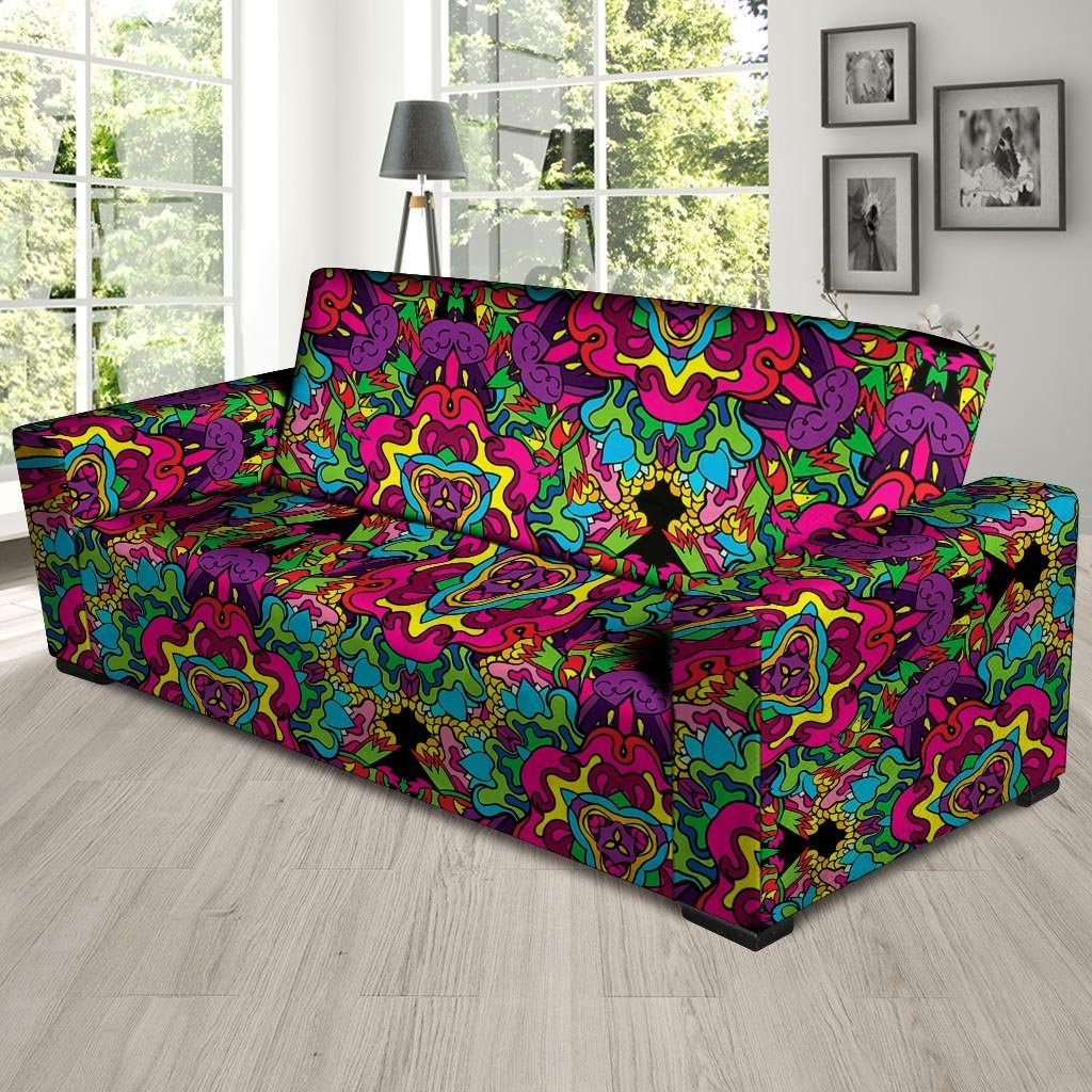 Animal Hippie Psychedelic Sofa Cover-grizzshop