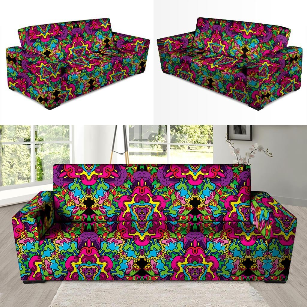 Animal Hippie Psychedelic Sofa Cover-grizzshop