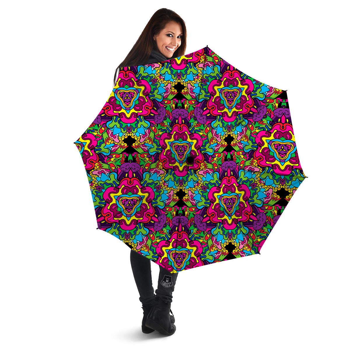 Animal Hippie Psychedelic Umbrella-grizzshop