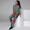 Animal Hippie Psychedelic Women's Joggers-grizzshop