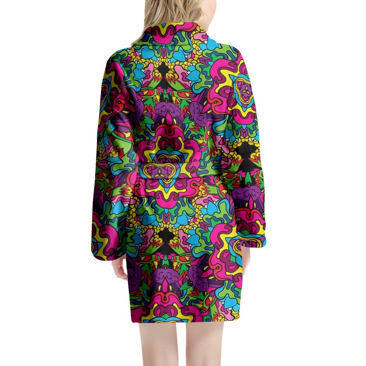 Animal Hippie Psychedelic Women's Robe-grizzshop