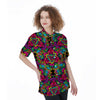 Animal Hippie Psychedelic Women's Short Sleeve Shirts-grizzshop