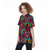 Animal Hippie Psychedelic Women's Short Sleeve Shirts-grizzshop