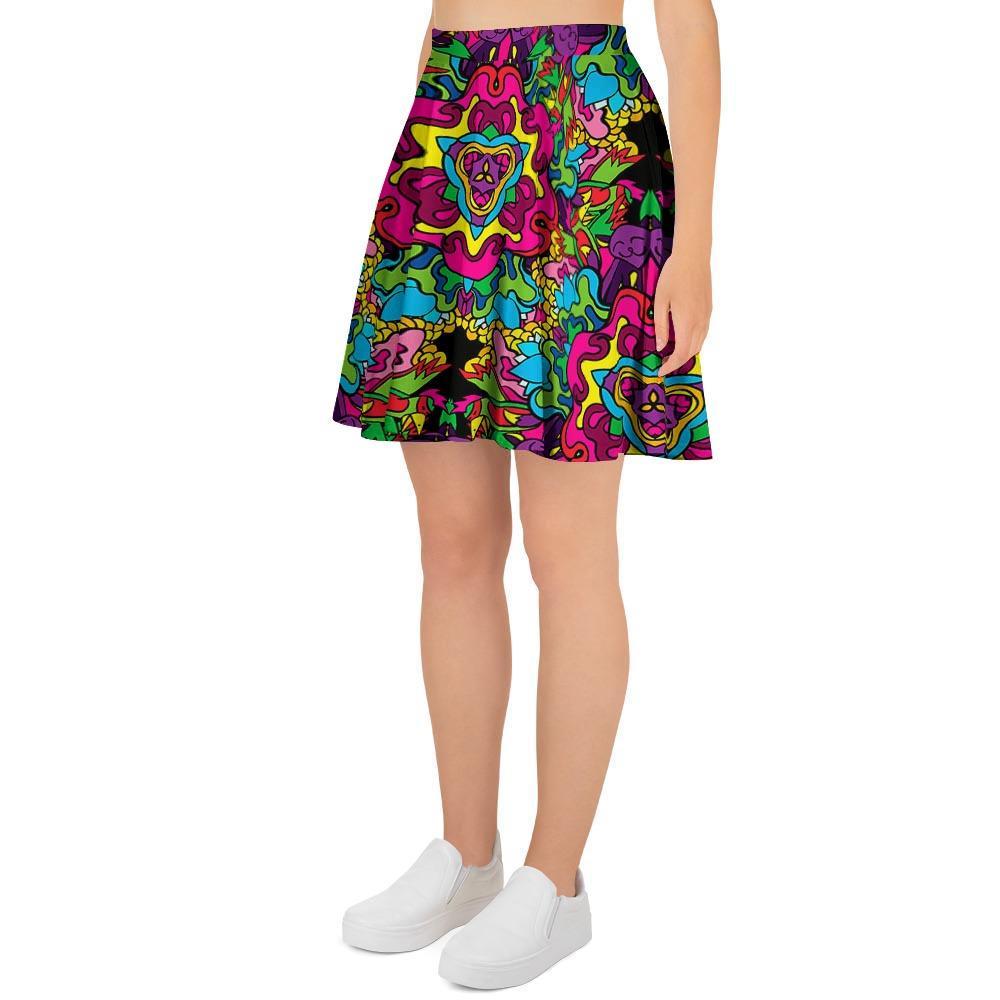 Animal Hippie Psychedelic Women's Skirt-grizzshop