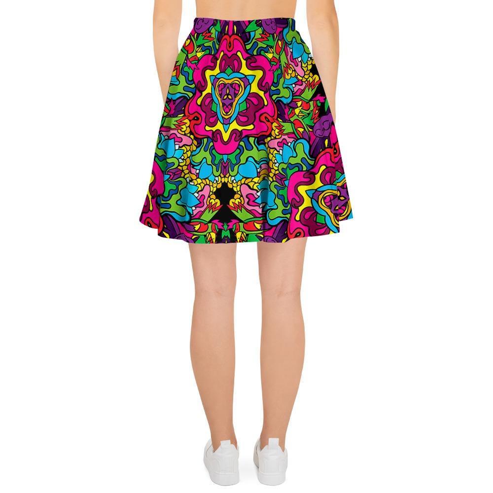 Animal Hippie Psychedelic Women's Skirt-grizzshop