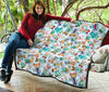 Animal Nurse Pattern Print Quilt-grizzshop