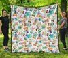 Animal Nurse Pattern Print Quilt-grizzshop