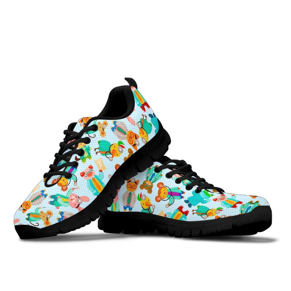 Animal Nurse Pattern Print Sneaker Shoes For Men Women-grizzshop