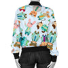 Animal Nurse Pattern Print Women Casual Bomber Jacket-grizzshop