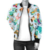 Animal Nurse Pattern Print Women Casual Bomber Jacket-grizzshop