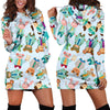 Animal Nurse Pattern Print Women Hoodie Dress-grizzshop