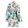 Animal Nurse Pattern Print Women Long Robe-grizzshop