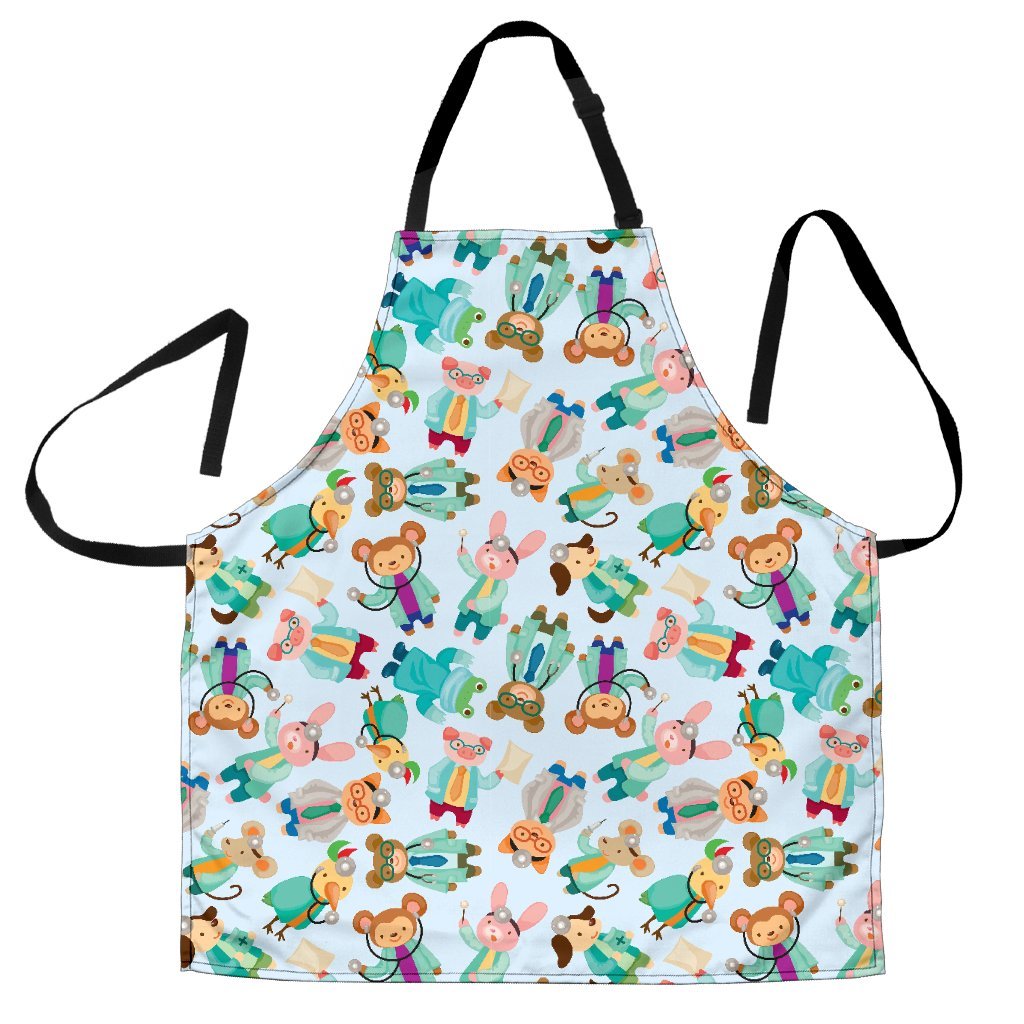 Animal Nurse Pattern Print Women's Apron-grizzshop